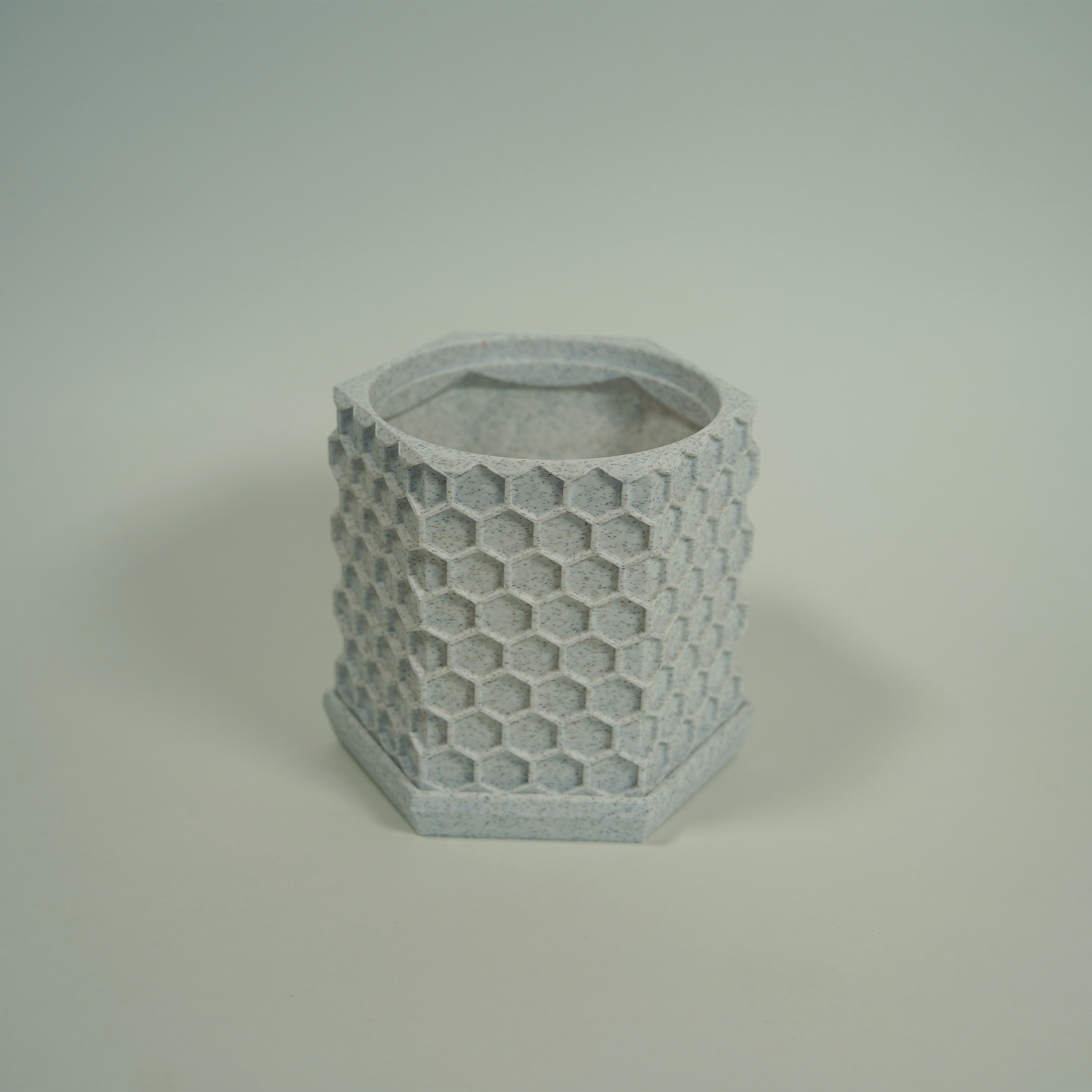 Geometric Planter with Magnetic Drip Tray - Honeycomb