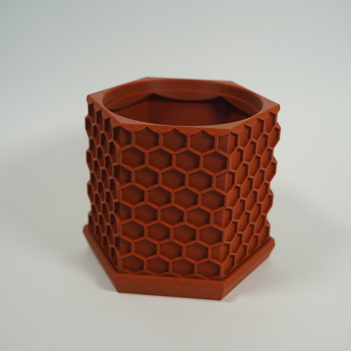 Geometric Planter with Magnetic Drip Tray - Honeycomb