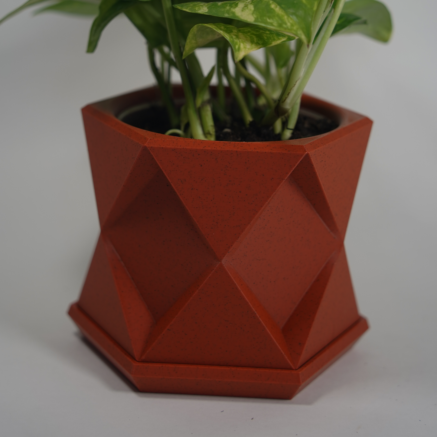 Geometric Planter with Magnetic Drip Tray - Triangular Prism