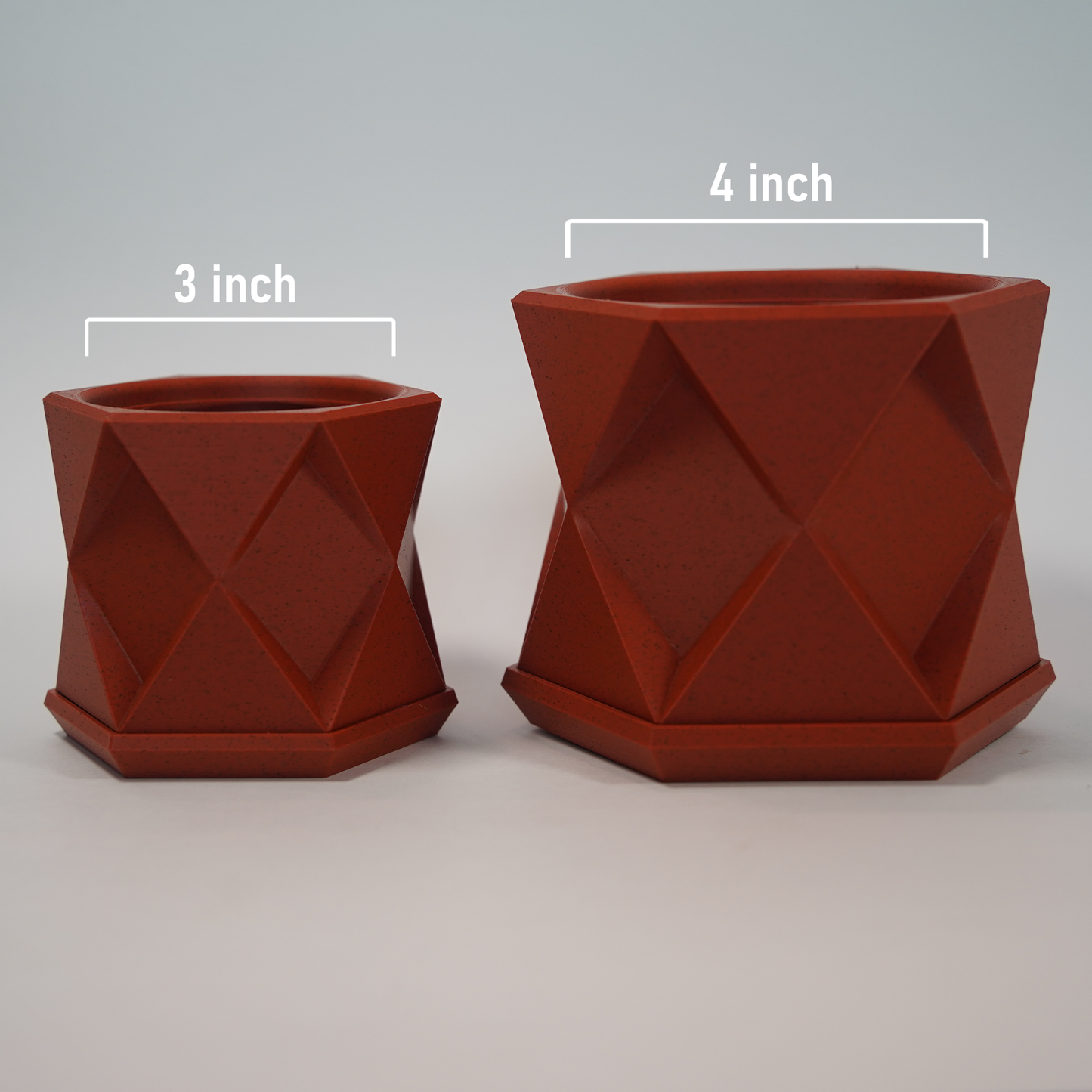 Geometric Planter with Magnetic Drip Tray - Triangular Prism